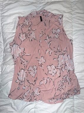 Massini Pink Floral V-Neck Sleeveless Camisole